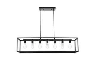 Elegant Lighting - LD723D47BK - Seven Light Pendant - Judah - Black