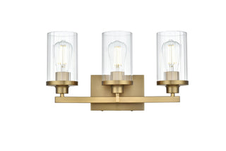 Elegant Lighting - LD7316W18SG - Three Light Wall Sconce - Thane - Satin Gold and Clear