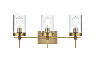 Elegant Lighting - LD7319W24SG - Three Light Wall Sconce - Taryin - Satin Gold and Clear