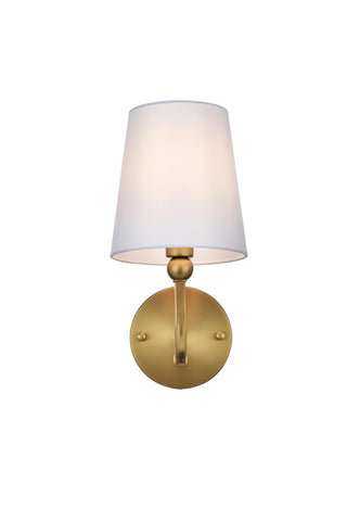 Elegant Lighting - LD7322W6SG - One Light Wall Sconce - Senna - Satin Gold and White