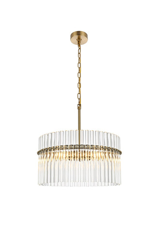 Elegant Lighting - LD925D20SG - Four Light Chandelier - Paulina - Satin Gold