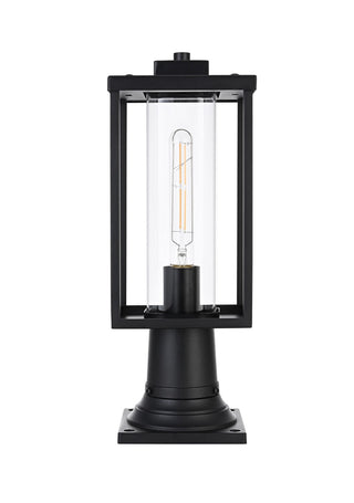 Elegant Lighting - OD310P17BK - One Light Outdoor Post Mount - Memphis - Black