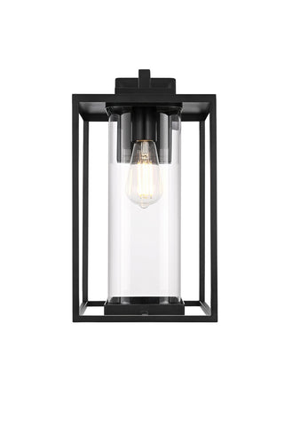 Elegant Lighting - OD310W17BK - One Light Outdoor Wall Sconce - Memphis - Black