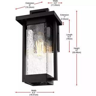 Tilton One Light Outdoor Wall Sconce in Black