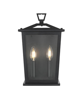 Elegant Lighting - OD331W14BK - Two Light Outdoor Wall Sconce - Richmond - Black