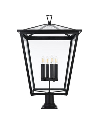 Elegant Lighting - OD334P33BK - Four Light Outdoor Post Mount - Oxford - Black