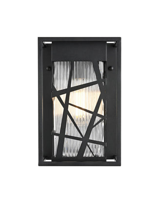 Elegant Lighting - OD356W12BK - One Light Outdoor Wall Sconce - Eyre - Black