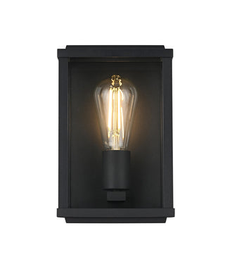 Elegant Lighting - OD412W10BK - One Light Outdoor Wall Sconce - Santos - Black
