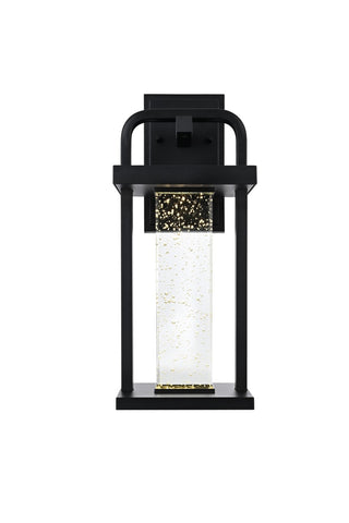 Elegant Lighting - OD602W15BK - LED Outdoor Wall Sconce - Uriah - Black and Clear