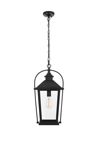 Elegant Lighting - OD605H20BK - One Light Outdoor Pendant - Luz - Black and Clear