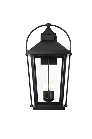 Elegant Lighting - OD605W24BK - Three Light Outdoor Wall Sconce - Luz - Black and Clear