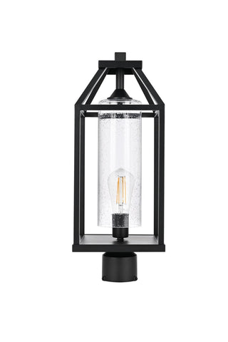 Elegant Lighting - OD606P21BK - One Light Outdoor Post Mount - Zora - Black and Clear