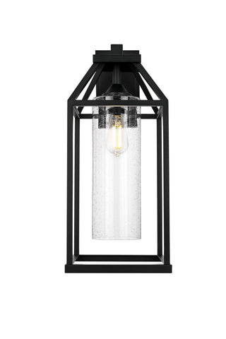 Elegant Lighting - OD606W24BK - One Light Outdoor Wall Sconce - Zora - Black and Clear