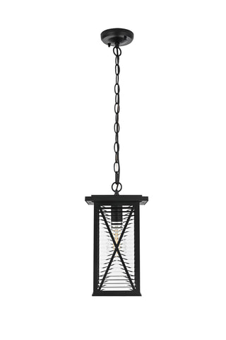 Elegant Lighting - OD607H14BK - One Light Outdoor Pendant - Jada - Black and Clear