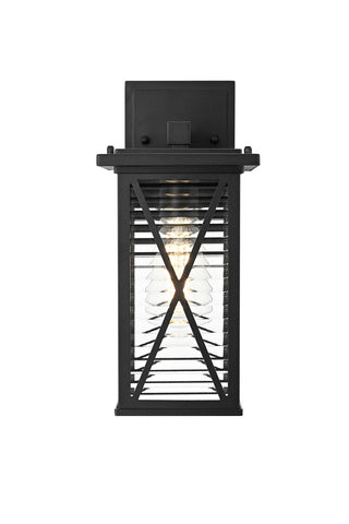 Elegant Lighting - OD607W12BK - One Light Outdoor Wall Sconce - Jada - Black and Clear