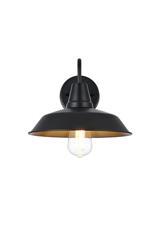 Elegant Lighting - OD610W13BK - One Light Outdoor Wall Sconce - Tinsley - Black and Clear