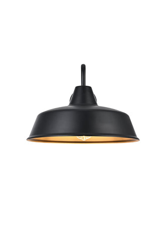 Elegant Lighting - OD610W18BK - One Light Outdoor Wall Sconce - Tinsley - Black and Clear