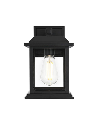 Elegant Lighting - OD611W10BK - One Light Outdoor Wall Sconce - Araceli - Black and Clear