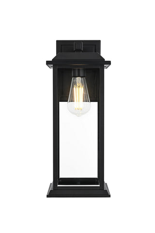 Elegant Lighting - OD611W17BK - One Light Outdoor Wall Sconce - Araceli - Black and Clear