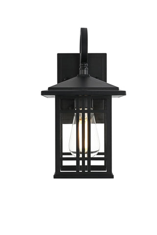 Elegant Lighting - OD613W12BK - One Light Outdoor Wall Sconce - Harley - Black and Clear