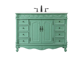 Elegant Lighting - VF-1039VM-VW - Single Bathroom Vanity - Bordeaux - Vintage mint