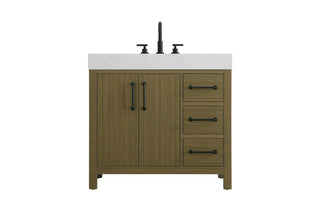 Elegant Lighting - VF60636MCB - Bathroom Vanity - Nathan - Chestnut Brown