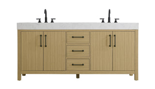 Elegant Lighting - VF60672DMHB - Bathroom Vanity - Nathan - Honey Brown