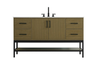 Elegant Lighting - VF60760MCB - Bathroom Vanity - Lennox - Chestnut Brown