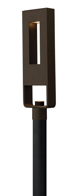 Atlantis Large Post Mount Lantern in Bronze