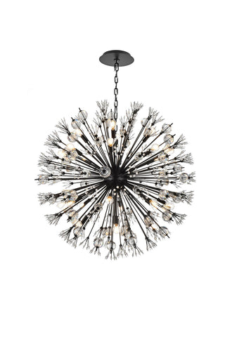 Elegant Lighting - 2550D38BK - 24 Light Pendant - Vera - black