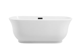 Elegant Lighting - BT10259GW-MBK - Soaking Bathtub - Coralie - Glossy White