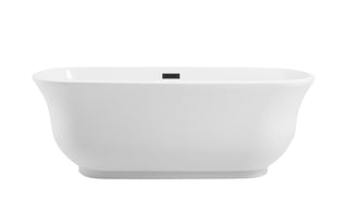 Elegant Lighting - BT10267GW-MBK - Soaking Bathtub - Coralie - Glossy White