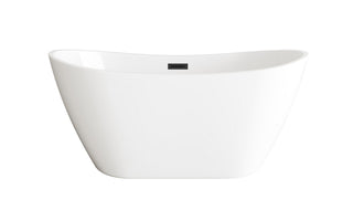 Elegant Lighting - BT10354GW-MBK - Soaking Bathtub - Ines - Glossy White