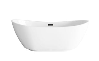 Elegant Lighting - BT10367GW-MBK - Soaking Bathtub - Ines - Glossy White