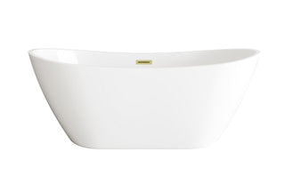 Elegant Lighting - BT10372GW-BGD - Soaking Bathtub - Ines - Glossy White