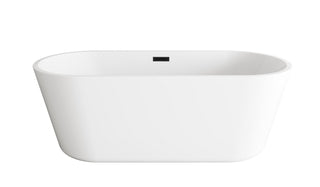 Elegant Lighting - BT10665GW-MBK - Soaking Bathtub - Odette - Glossy White