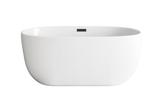 Elegant Lighting - BT10754GW-MBK - Soaking Bathtub - Allegra - Glossy White