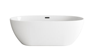 Elegant Lighting - BT10767GW-MBK - Soaking Bathtub - Allegra - Glossy White
