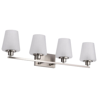 Nuvo Lighting - 60-8224 - Four Light Vanity - Lune - Brushed Nickel