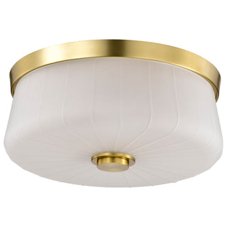 Nuvo Lighting - 60-8230 - Three Light Flush Mount - Lune - Vintage Brass