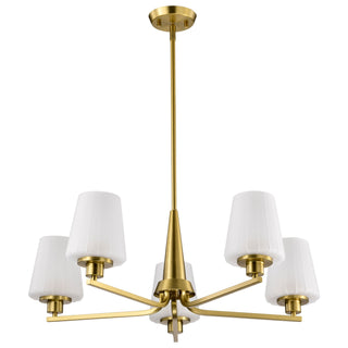 Nuvo Lighting - 60-8235 - Five Light Chandelier - Lune - Vintage Brass