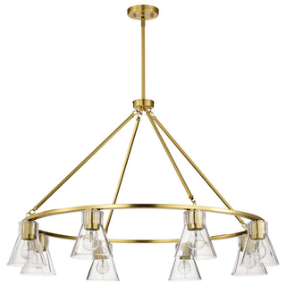 Nuvo Lighting - 60-8346 - Eight Light Chandelier - Gianna - Vintage Brass