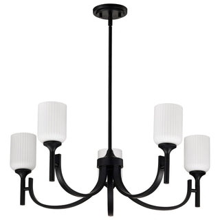 Nuvo Lighting - 60-8650 - Five Light Chandelier - Solara - Matte Black