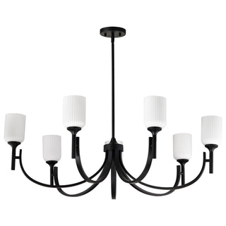 Nuvo Lighting - 60-8651 - Seven Light Chandelier - Solara - Matte Black