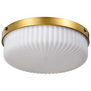 Nuvo Lighting - 60-8668 - Three Light Flush Mount - Solara - Natural Brass