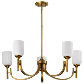 Nuvo Lighting - 60-8670 - Five Light Chandelier - Solara - Natural Brass
