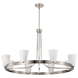 Nuvo Lighting - 60-8739 - Eight Light Chandelier - Royale - Brushed Nickel