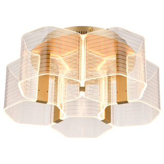 Kenzo LED Flush Mount in Polished Anodized Bronze