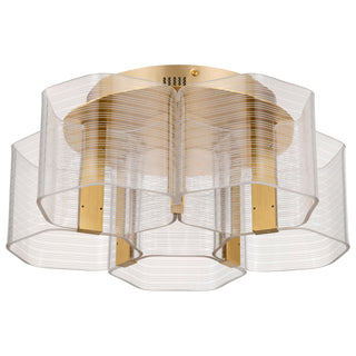 Kenzo LED Flush Mount in Polished Anodized Bronze