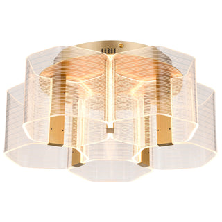 Kenzo LED Flush Mount in Polished Anodized Bronze